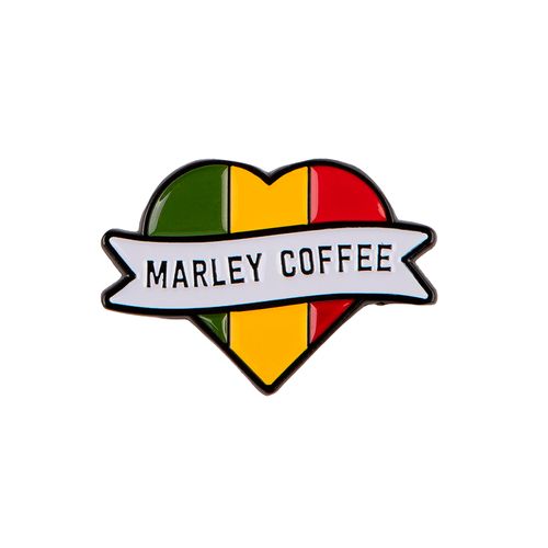 Pin Marley Coffee Rasta Heart