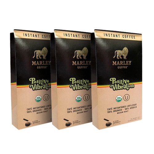 Pack 3x Estuches Sticks de Café Liofilizado Positive Vibration
