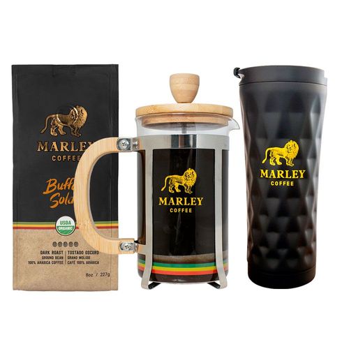 On the Go Pack: Café Orgánico Molido 227 g  + Prensa Francesa 600 ml + Termo Travel Mug