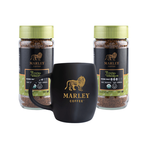 Pack 2x Café Liofilizado Positive Vibration+ Marley Mug negro