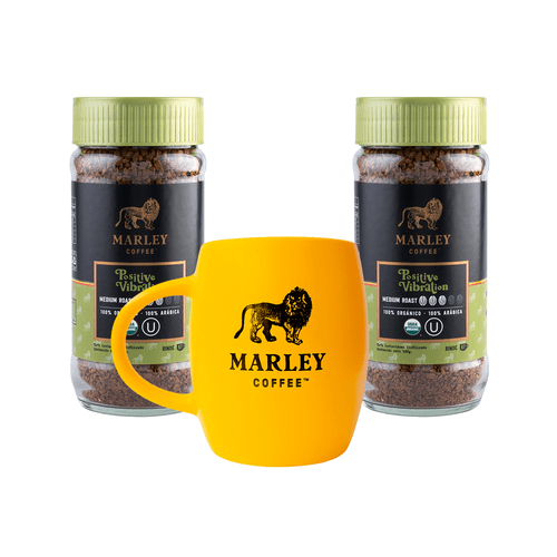 Pack 2x Café Liofilizado Positive Vibration+ Marley Mug amarillo