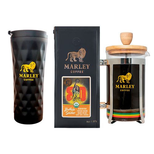 On the Go Pack: Café Orgánico Molido 227 g  + Prensa Francesa 600 ml + Termo Travel Mug